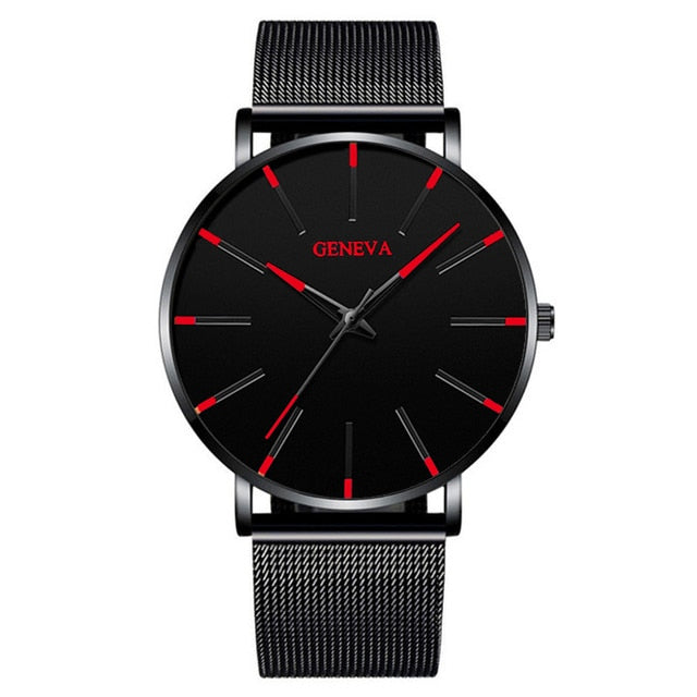 2023 Minimalist Men's Fashion Ultra Thin Business Watch