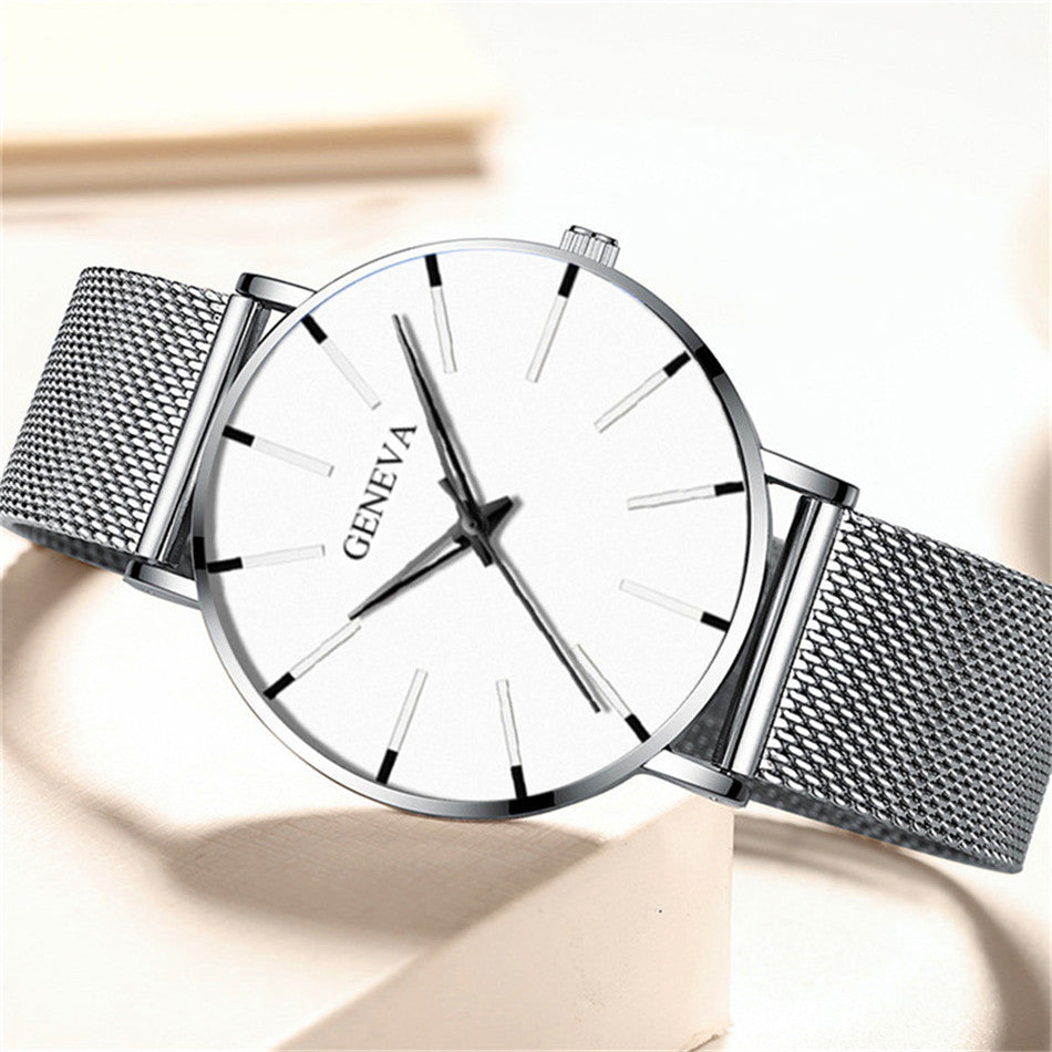 2023 Minimalist Men's Fashion Ultra Thin Business Watch