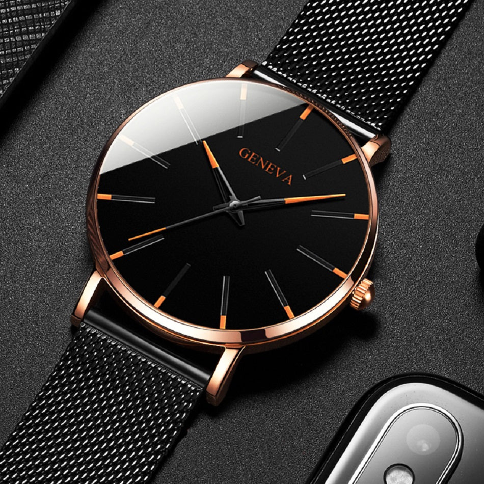 2023 Minimalist Men's Fashion Ultra Thin Business Watch