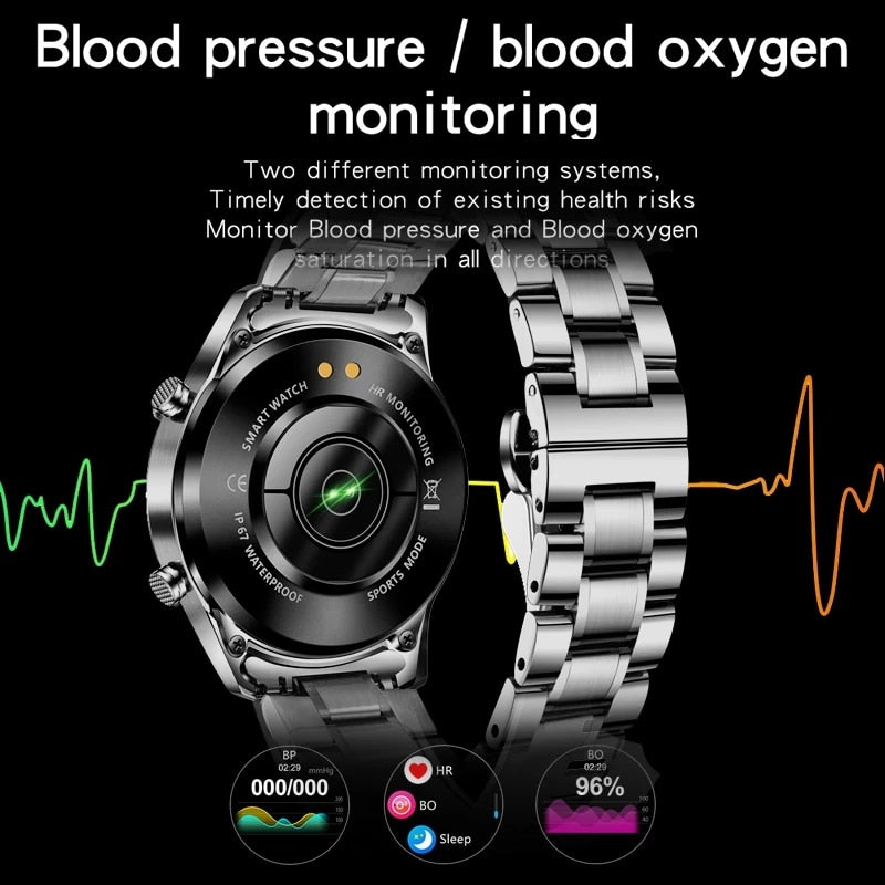 LIGE 2023 Full Cicle Touch Screen Luxury Waterproof Fitness Smart Watch + Box