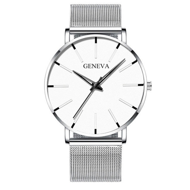 2023 Minimalist Men's Fashion Ultra Thin Business Watch