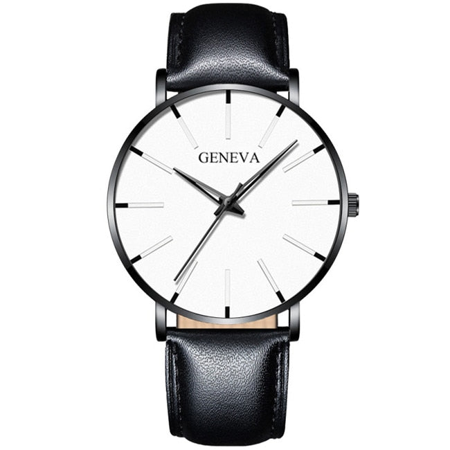 2023 Minimalist Men's Fashion Ultra Thin Business Watch