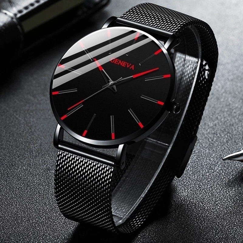 2023 Minimalist Men's Fashion Ultra Thin Business Watch