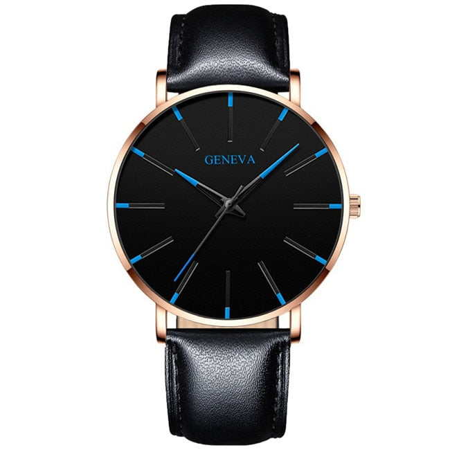 2023 Minimalist Men's Fashion Ultra Thin Business Watch