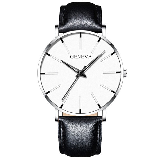 2023 Minimalist Men's Fashion Ultra Thin Business Watch