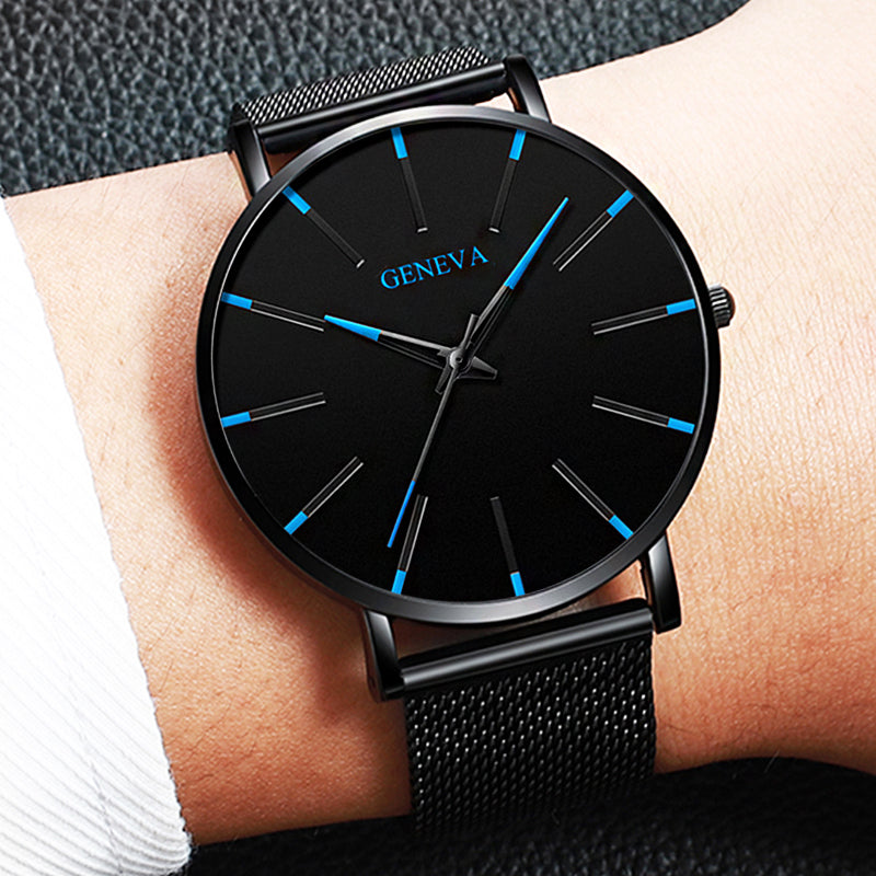 2023 Minimalist Men's Fashion Ultra Thin Business Watch