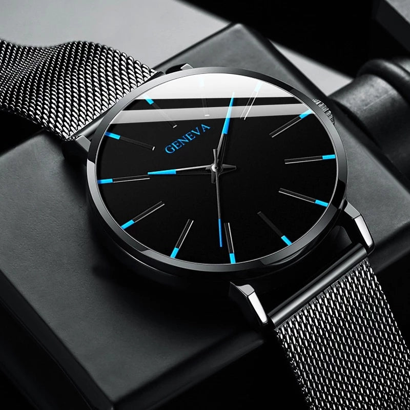 2023 Minimalist Men's Fashion Ultra Thin Business Watch