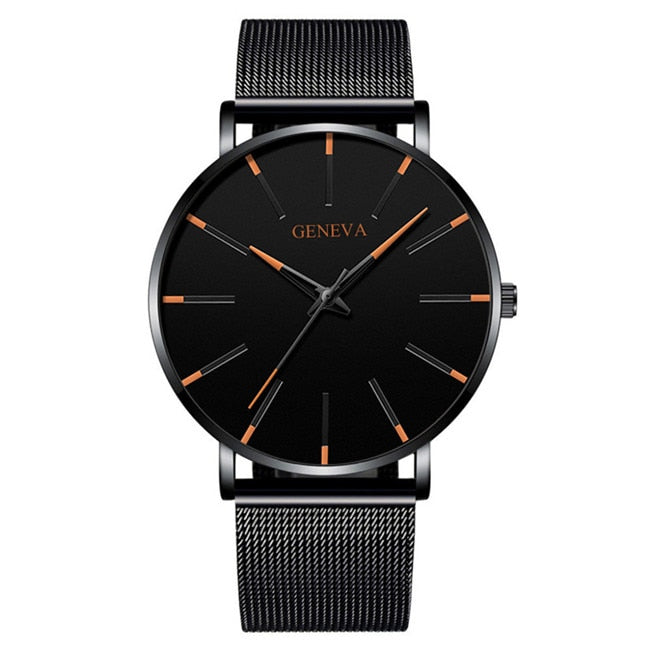 2023 Minimalist Men's Fashion Ultra Thin Business Watch