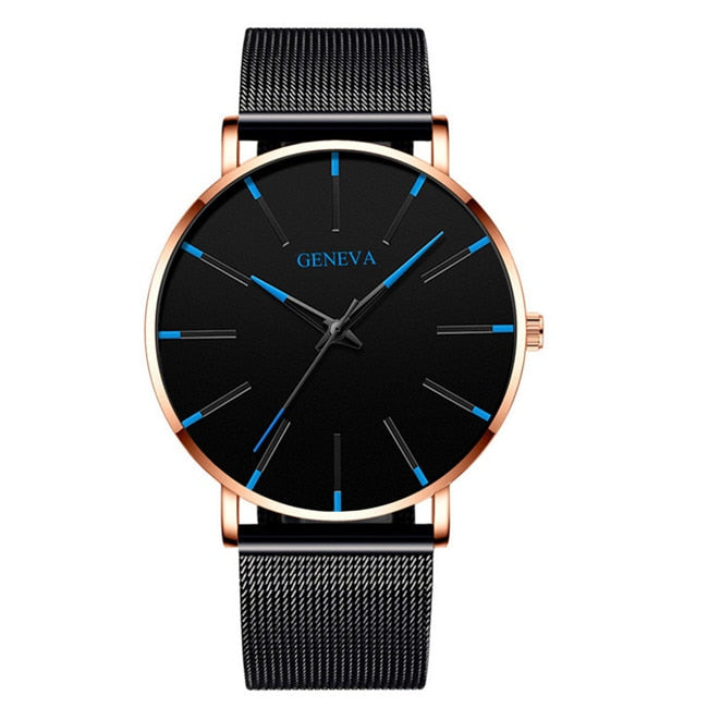 2023 Minimalist Men's Fashion Ultra Thin Business Watch