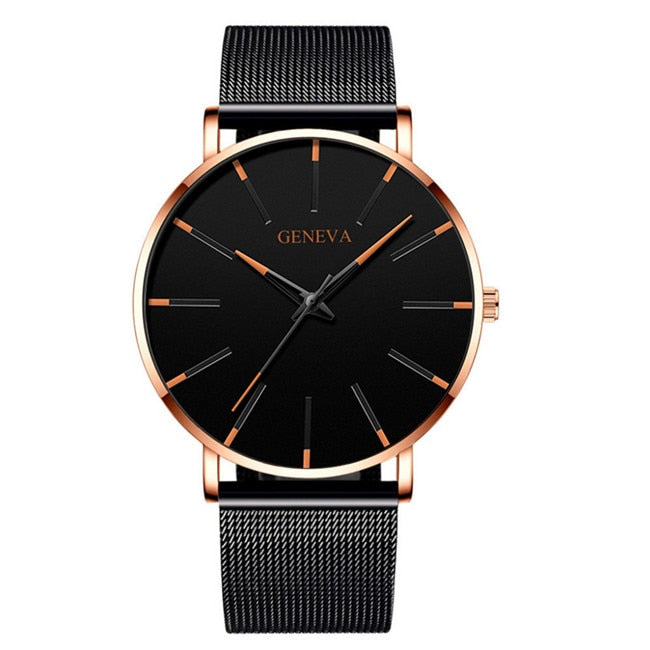 2023 Minimalist Men's Fashion Ultra Thin Business Watch