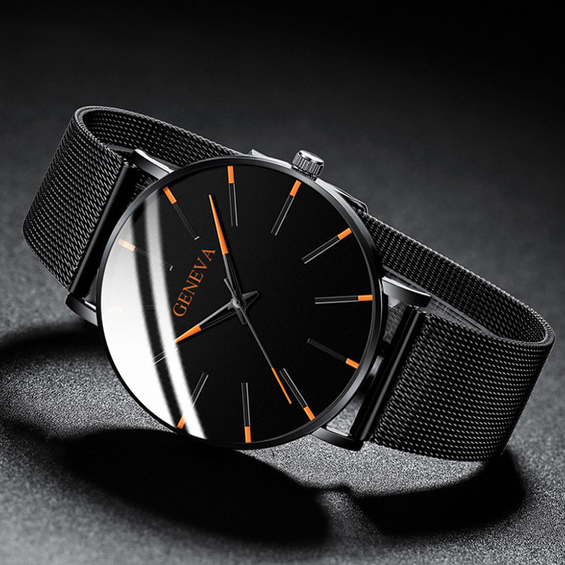 2023 Minimalist Men's Fashion Ultra Thin Business Watch