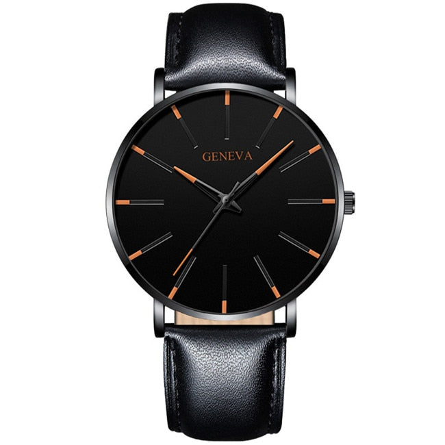2023 Minimalist Men's Fashion Ultra Thin Business Watch