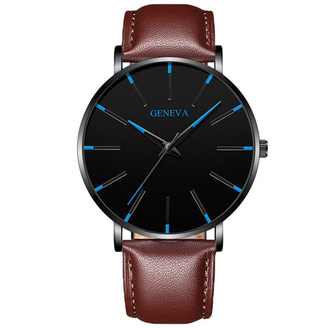 2023 Minimalist Men's Fashion Ultra Thin Business Watch