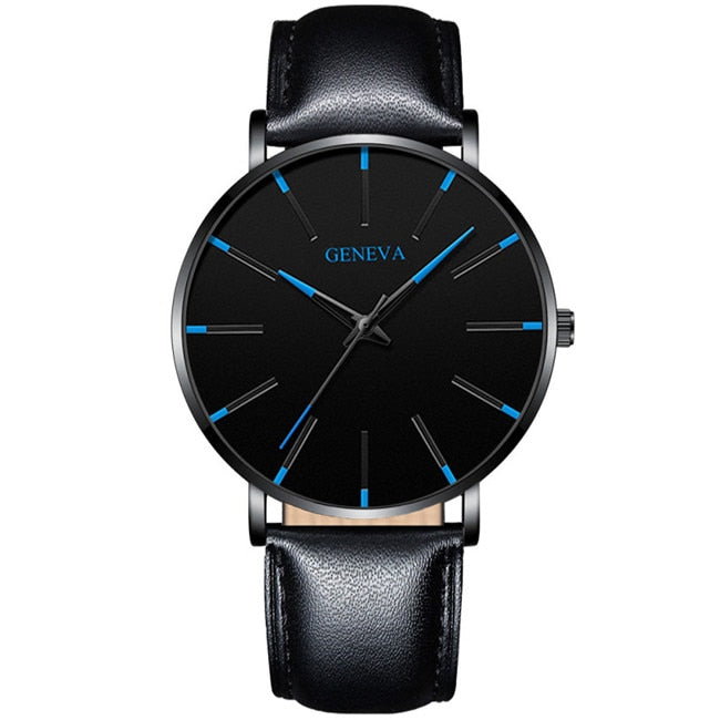 2023 Minimalist Men's Fashion Ultra Thin Business Watch