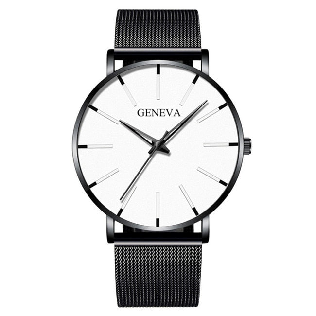 2023 Minimalist Men's Fashion Ultra Thin Business Watch