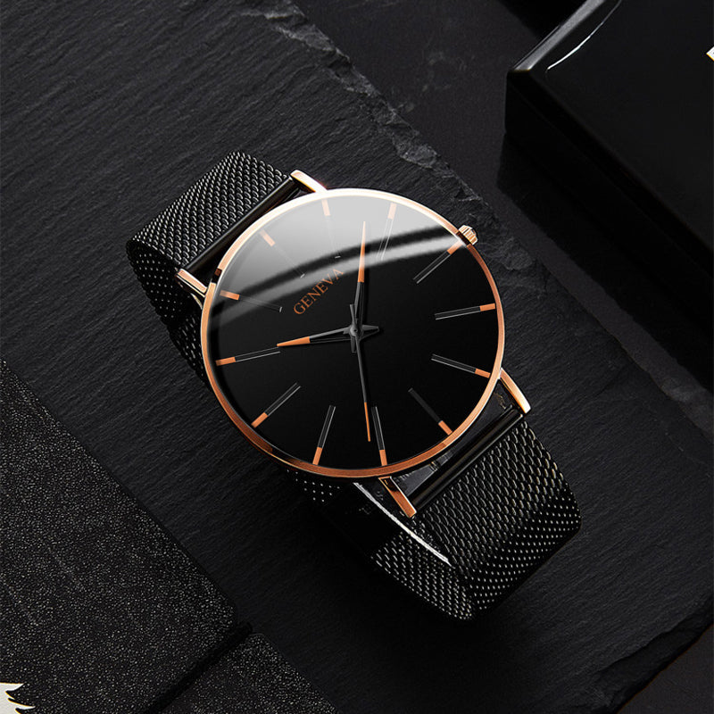 2023 Minimalist Men's Fashion Ultra Thin Business Watch