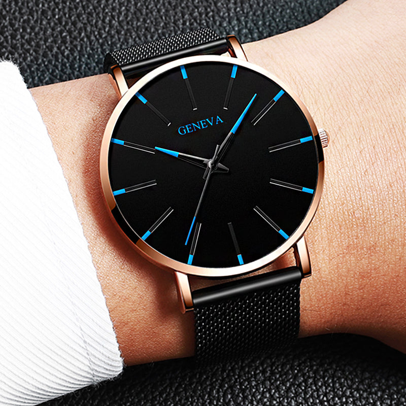 2023 Minimalist Men's Fashion Ultra Thin Business Watch