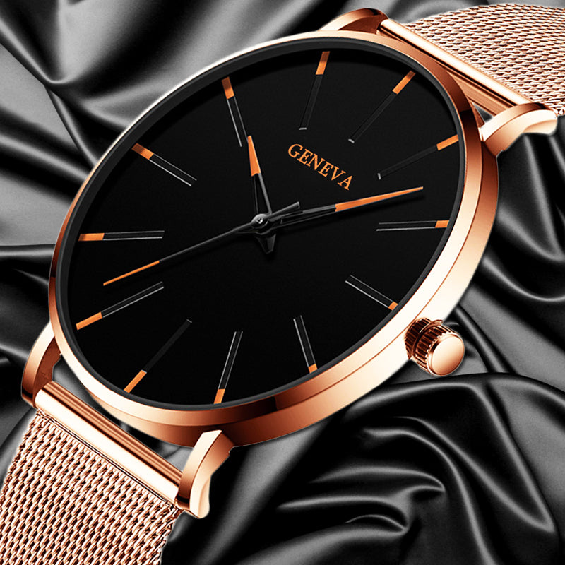 2023 Minimalist Men's Fashion Ultra Thin Business Watch