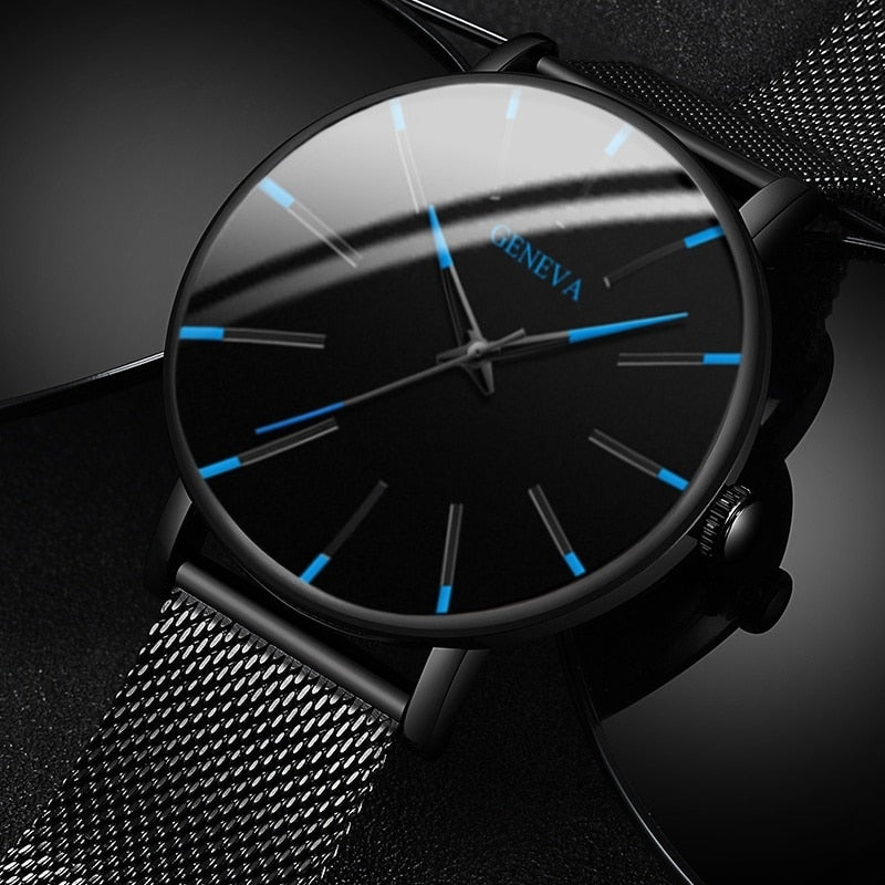 2023 Minimalist Men's Fashion Ultra Thin Business Watch