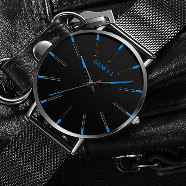 2023 Minimalist Men's Fashion Ultra Thin Business Watch