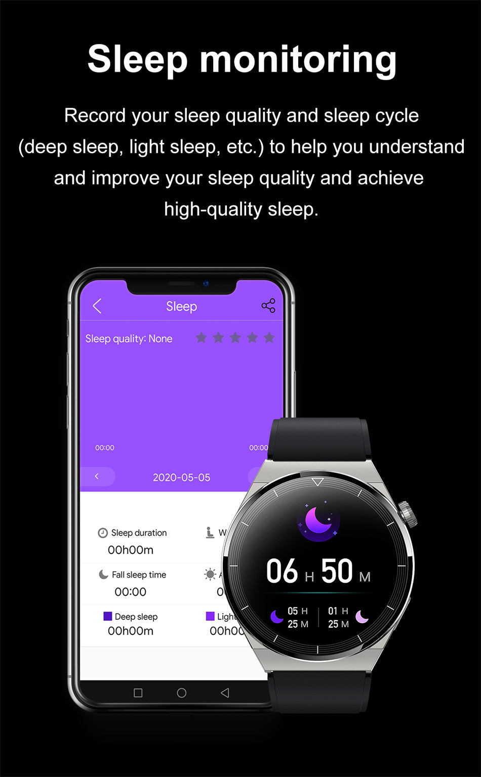 Waterproof NFC Fitness Smart Watch GT3 Pro For Huawei & Xiaomi HD Screen Bluetooth IP68