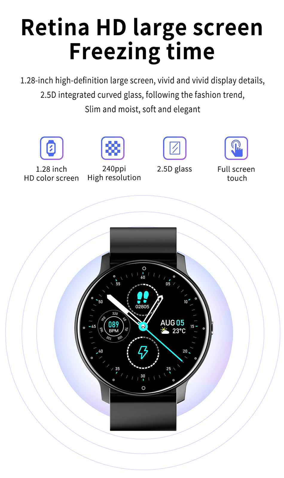 IP67 Waterproof Fitness Smart Watch Bluetooth For Android & IOS