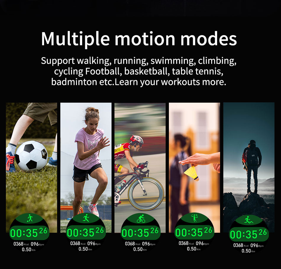 LIGE 2023 Full Cicle Touch Screen Luxury Waterproof Fitness Smart Watch + Box