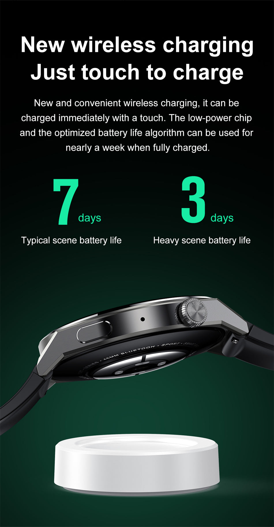 Waterproof NFC Fitness Smart Watch GT3 Pro For Huawei & Xiaomi HD Screen Bluetooth IP68