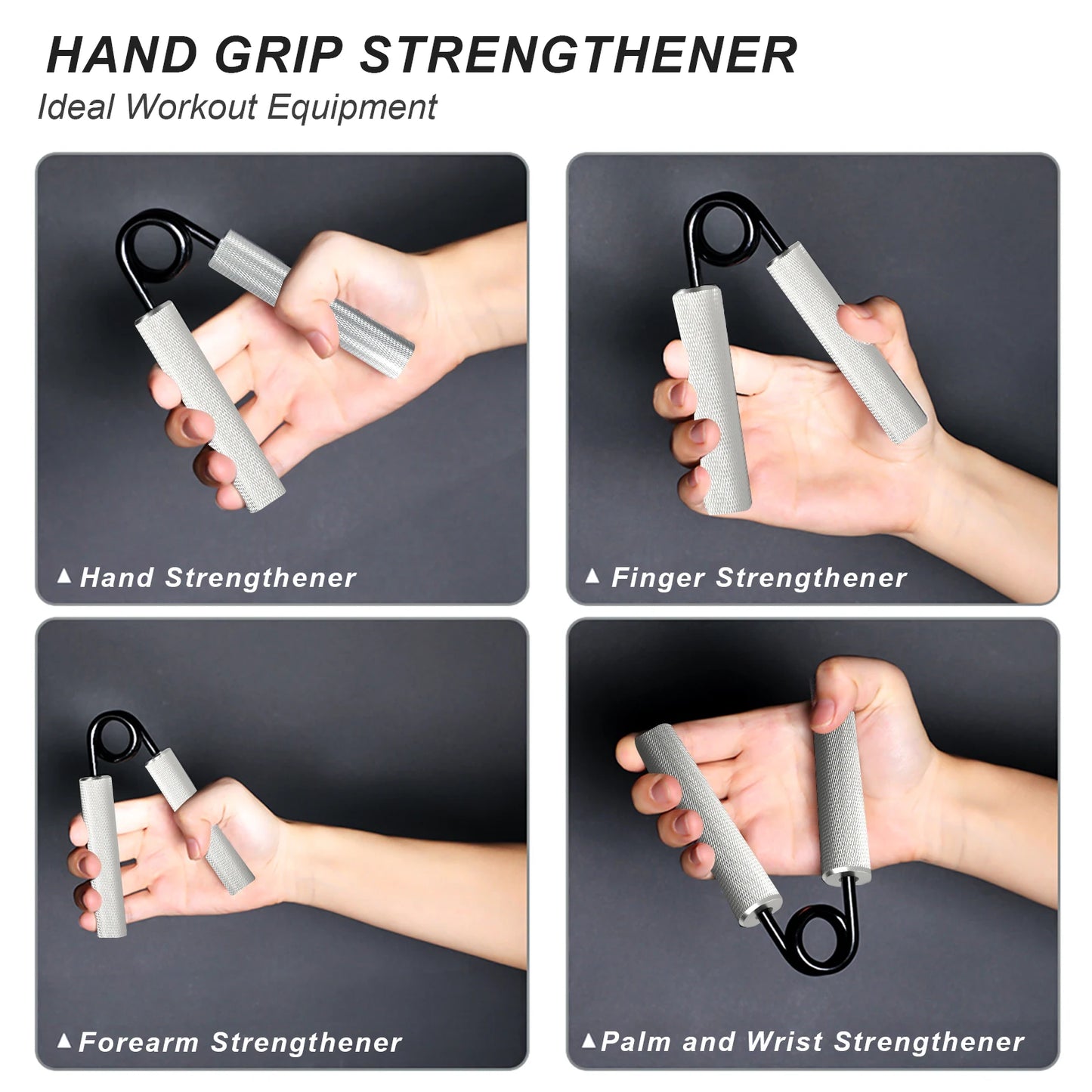 Metal Aluminum Hand Grip Strengthener Finger Gripper Wrist Exercise Equipment For Hand & Finger Strength Training Rehabilitation
