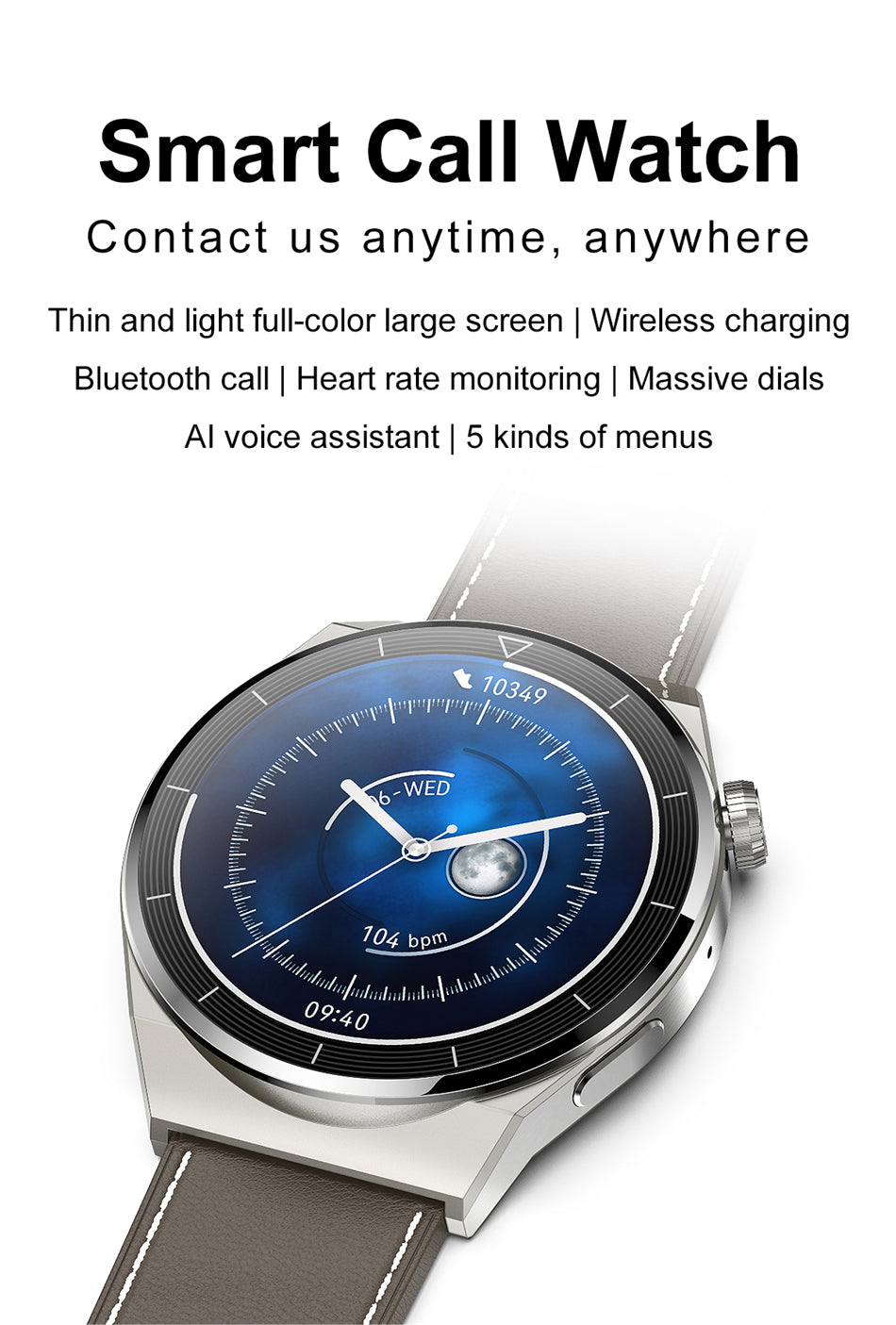 Waterproof NFC Fitness Smart Watch GT3 Pro For Huawei & Xiaomi HD Screen Bluetooth IP68