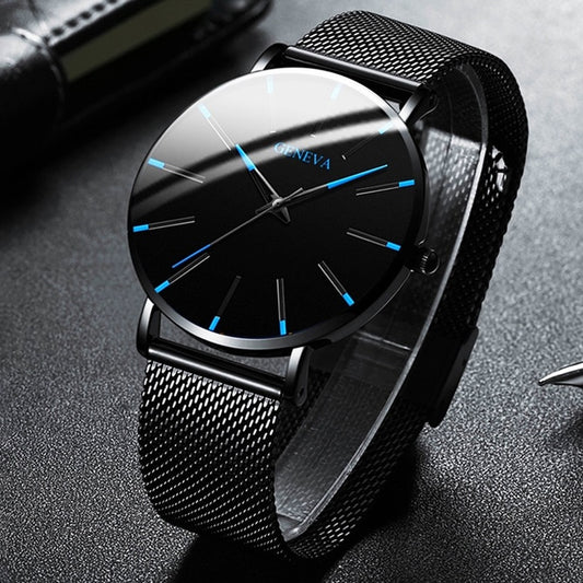 2023 Minimalist Men's Fashion Ultra Thin Business Watch